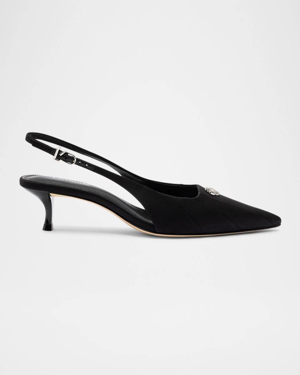 Maxine Viscose Kitten Slingback Pumps